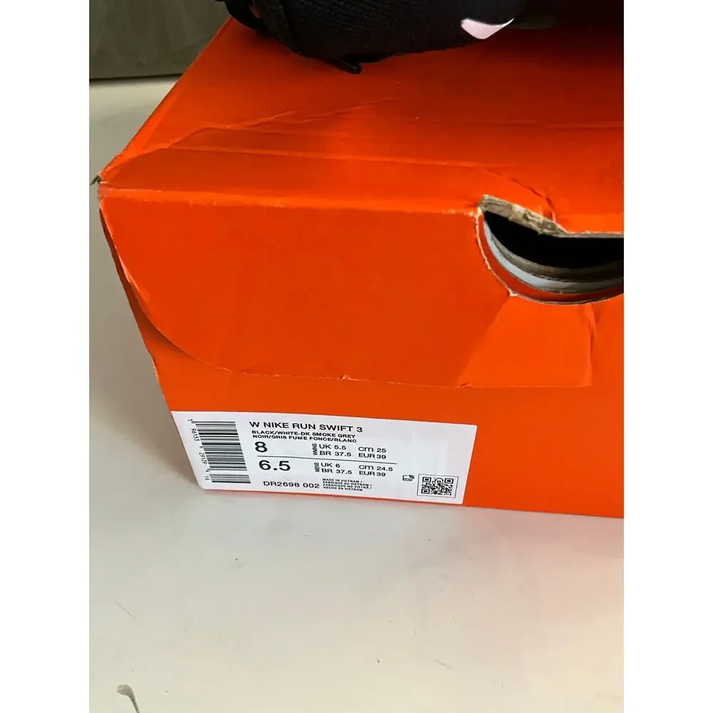 Nike Run Swift 3 sneakers in black and white